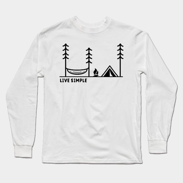 Live Simple Long Sleeve T-Shirt by cletterle